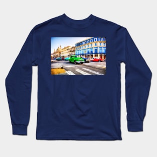 Havana Taxis At The Junction In Cuba Long Sleeve T-Shirt